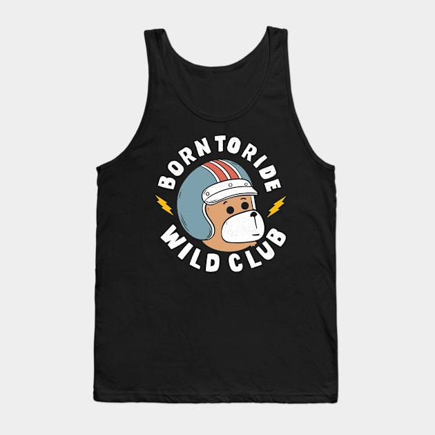 Born To Ride Tank Top by Artthree Studio